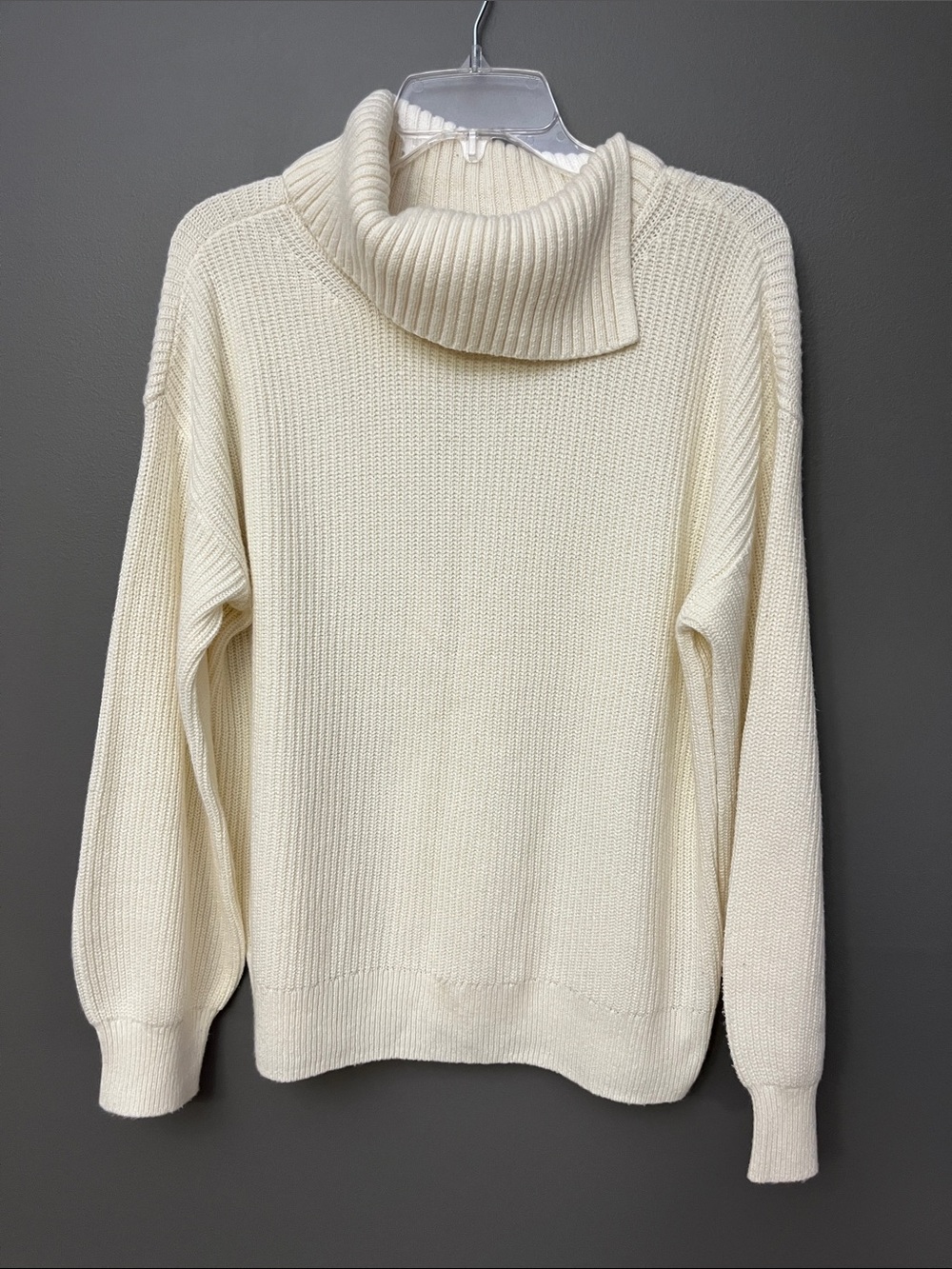 Talbots Cream Cowl-Neck Sweater - Size L - New